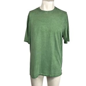 Carbon 2 Cobalt Mens Large Green Cotton Short Sleeve Crew Neck T-Shirt RN129641